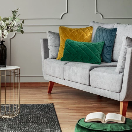 POSZEWKA VELVET 27 45 X 45 CM SREBRNY