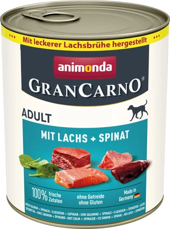 ANIMONDA Grancarno ADULT Łosoś Szpinak 800g