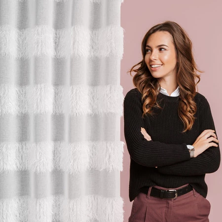 FIRANA GOTOWA MARGARET 140 X 250 CM BIAŁY