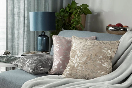 POSZEWKA VELVET 45 X 45 CM STALOWY