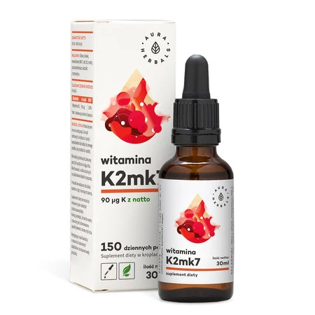 Aura Herbals − Witamina K2mk7 w kroplach − 30 ml