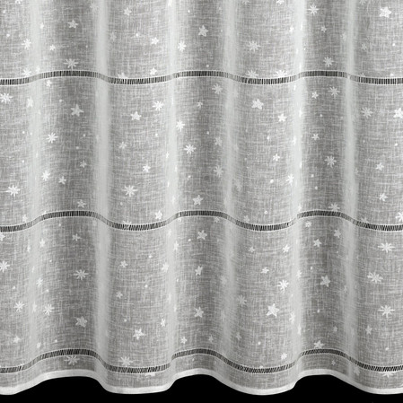 Firana gotowa z motywem świątecznym rozm.: 140 x 250 cm, kolor: biały