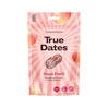Zestaw smaków: 1x True Dates Sweet Peach daktyle o smaku słodkiej brzoskwini 100g, 1x True Dates Cookie Dough daktyle o smaku ciasteczkowym 100g i 1x True Dates Pistachio Cream daktyle o smaku kremu pistacjowego 100g
