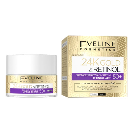EVELINE GOLD&RETINOL Krem 50+ new