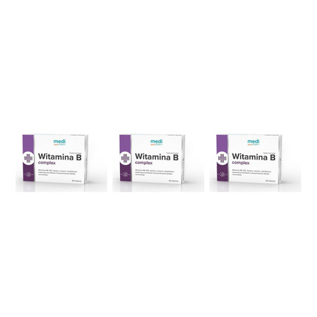 Zestaw: 3x Medi Pharm − Witamina B complex − 60 Tabl.