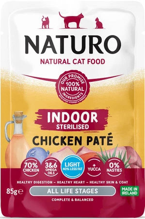 NATURO Adult Cat GF Indoor Sterlised Chicken Pate 85g