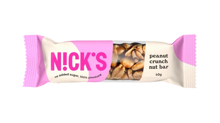 Zestaw 6x N!CK'S Nicks Nut Bar Peanut Crunch Baton migdałowy bez cukru 40g vegan