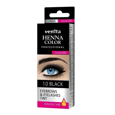 Venita Henna Color Gel żelowa farba do brwi i rzęs 1.0 Black