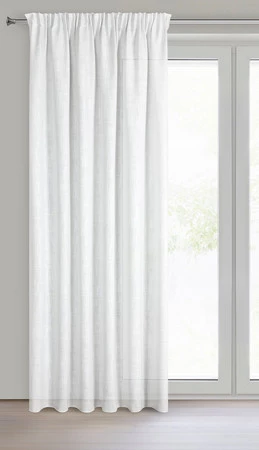 Zasłona gotowa Rosi 1 na taśmie 140 x 270 cm, Biały