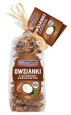 NATURAVENA CIASTKA OWSIANKI Z WIÓRKAMI KOKOSOWYMI 175 g