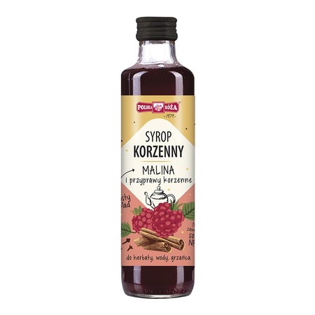 Syrop korzenny malinowy z przyprawami korzennymi 250 ml