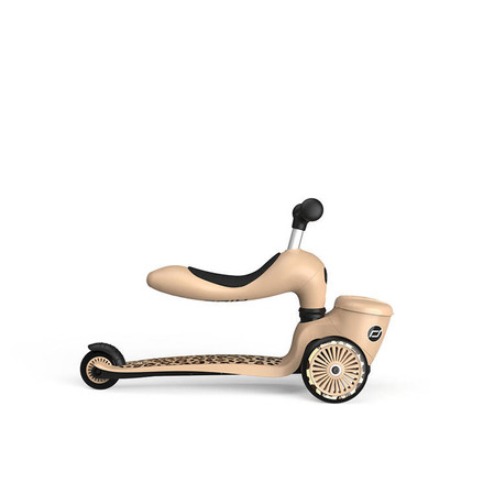SCOOTANDRIDE Highwaykick 1 Lifestyle 2w1 Jeździk i hulajnoga z zamykanym schowkiem 1-5 lat Leopard