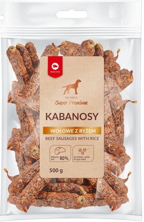 Maced Kabanosy Wołowe Z Ryżem - przysmak dla psa - 500 g