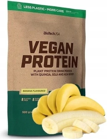 BioTech USA Vegan Protein odżywka białkowa 500 g smak banan