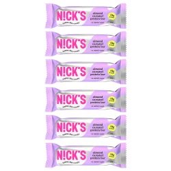 Zestaw 6x N!CK'S Nicks Almond Caramel Protein Bar Baton proteinowy Migdał Karmel 50g