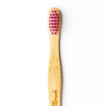 Humble Brush, Bambusowa szczoteczka do zębów dla dzieci, UltraSoft, różowa