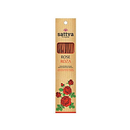 KADZIDŁO INDYJSKIE RÓŻA (15 szt.) 30 g - SATTVA