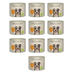 Zestaw 10x DOG'S LOVE BIO PUTE - ekologiczny indyk z amarantusem, dynią i pietruszką (200g)