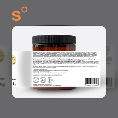 Sundose For Skin Anti-Aging na wsparcie prawidłowej produkcji kolagenu 309g smak jabłko limonka