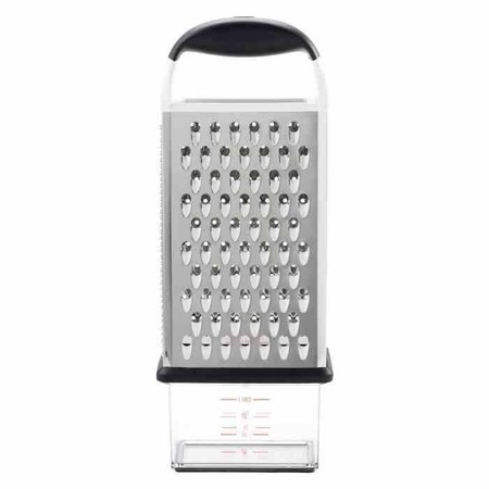 OXO-Tarka z pojemnikiem stalowo-czarna, Good Grips