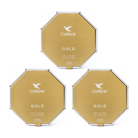 Zestaw 3x Collibre Kolagen Gold Shot 30 ml x 15 szt.