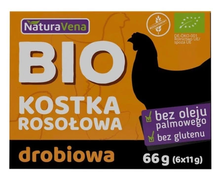 KOSTKA ROSOŁOWA DROBIOWA BEZGLUTENOWA BIO 66 g - NATURAVENA