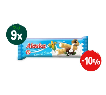 Zestaw: 9x Rurki kukurydziane z kremem kokosowym BEZGL. 18 g