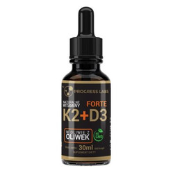 Progress Labs Naturalna Witamina K2 Mk7 20µg+ D3 800Iu Forte W Kroplach 30 Ml