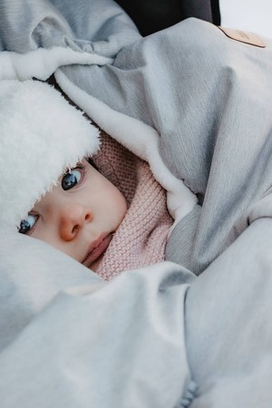 Beaba Śpiwór zimowy do wózka 6-24m Heather grey