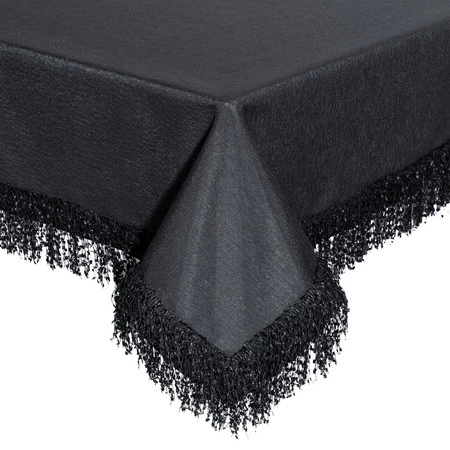 OBRUS JASPER 140 X 220 CM CZARNY