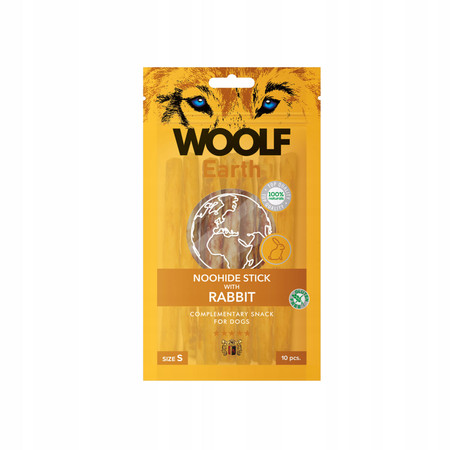 WOOLF EARTH NOOHIDE Stick S Królik 90g – uzupełniający przysmak dla psa