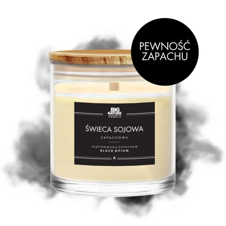 Big Nature Świeca Sojowa BLACK OPIUM 215 g