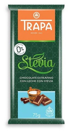  Trapa − Czekolada mleczna ze stewią − 75 g