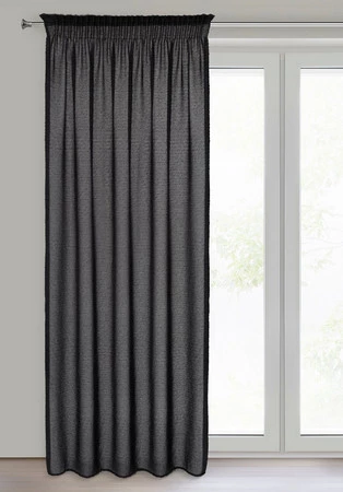 ZASŁONA GOTOWA AGIS NA TAŚMIE 140 X 270 CM CZARNY