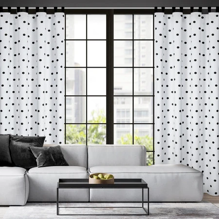 ZASŁONA GOTOWA BUSA NA SZELKACH 140 X 270 CM BIAŁY