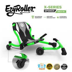 EzyRoller Spinner X Pojazd gokart napędzany nogami z funkcją 360° 4-12 lat Green