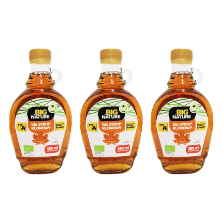 Zestaw 3x Big Nature Syrop Klonowy BIO 250 ml