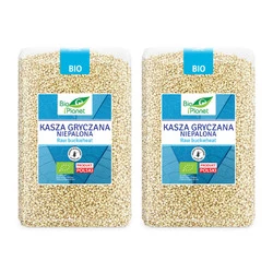 Zestaw 2x Bio Planet - Kasza gryczana niepalona bezglutenowa Bio - 2 kg 