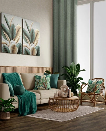 Poszewka Gobelin 08 45 x 45 cm, Zielony