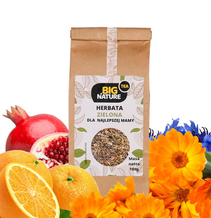Big Nature Herbata Zielona dla najlepszej mamy 100 g