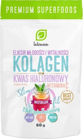 Intenson Kolagen + witamina C + kwas hialuronowy 60g 