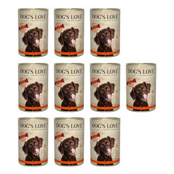 Zestaw 10x DOG'S LOVE BARF Pure Rind - wołowina czysta (400g)