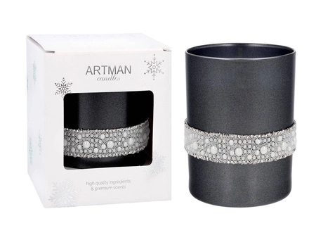 ARTMAN Crystal Glass Świeca zapachowa Pearl - czarna 1szt
