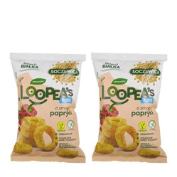 Zestaw: 2x Loopea's Chrupki z soczewicy o smaku papryki 50 g