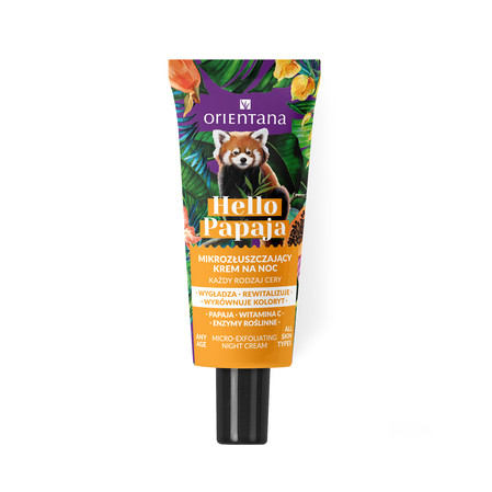 Orientana - Hello Papaya Mikrozłuszający krem na noc Witamina C Enzymy roślinne 40ml