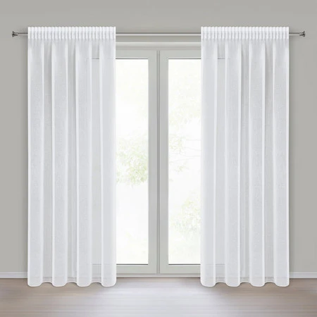 FIRANA GOTOWA ELPIDIA NA TAŚMIE 140 X 270 CM BIAŁY