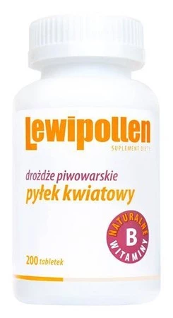 Lewipollen - drożdże piwowarskie + pyłek kwiatowy 200 tabl. CENTURIA