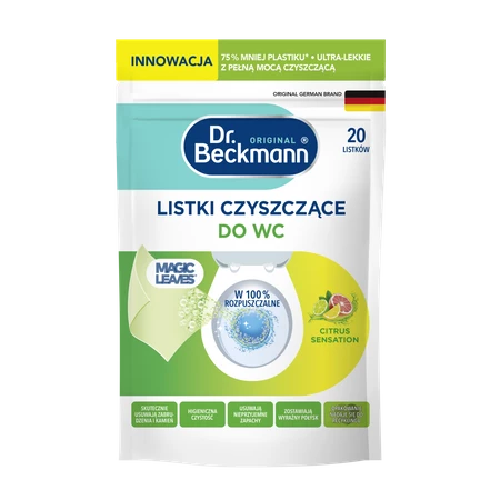 Dr. Beckmann Magic Leaves Listki do WC Citrus Sensation 20szt