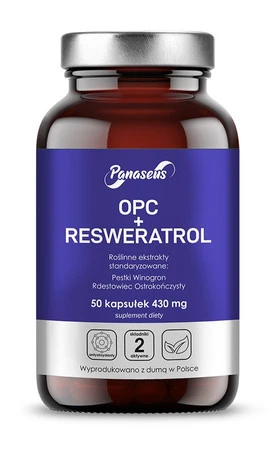 Panaseus OPC + Resweratrol - 50 kap młodość