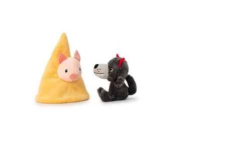 LILLIPUTIENS Zestaw 3 domków dla świnek i wilka 18 m+